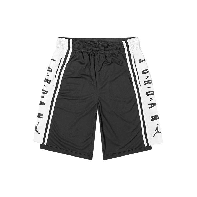 Jordan Printed Logo Color-Block Drawstring Loose-Fit Casual Shorts Men Shorts Black BQ8392-010