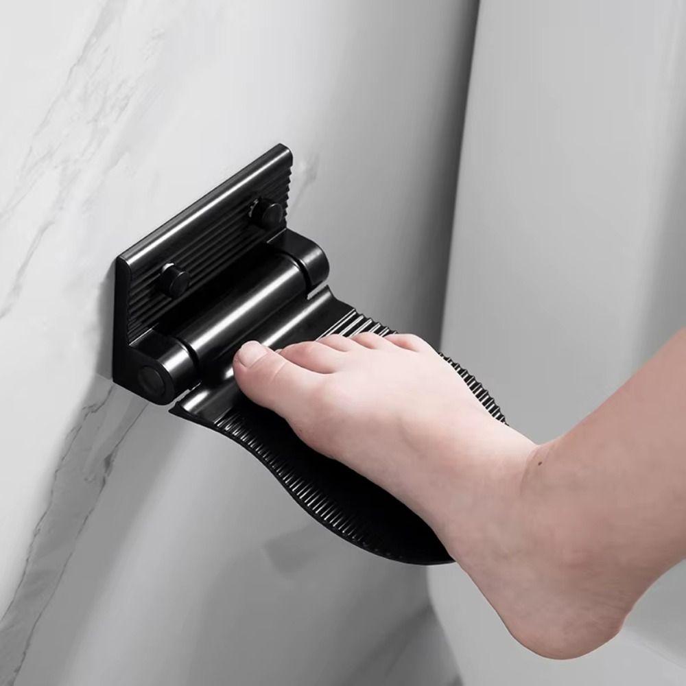 Foldable Shower Foot Rest Aluminum Zinc Zinc Alloy Bathroom Footrest Convenient Shower Footstool Shaving