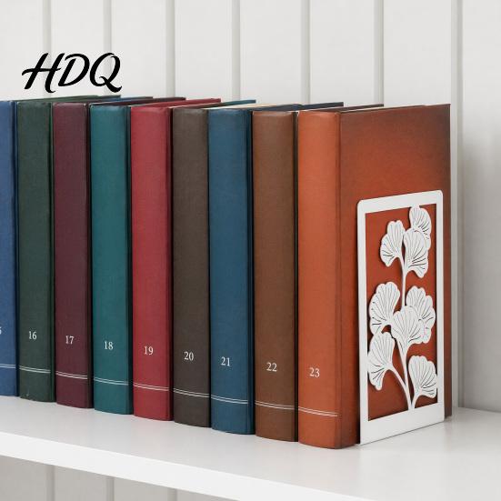 Прочные книжные подставки 1 пара Металлические декоративные подставки для книг Лист гинкго / Концы Монстеры для подставки-листа Книжная полка Нескользящий стопор Домашний офис Кабинет