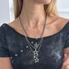 Fashion New Style Sexy Star Pendant Necklace with Rhinestones - Stylish Starburst Lockbone Chain for Fashion - conscious Girls and Women