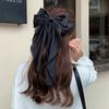 Korean Black Red Big Bow Hair Clip For Women Girls Elegant Long Chiffon Ribbon Hairpins Barrette Hair Accessories Gifts
