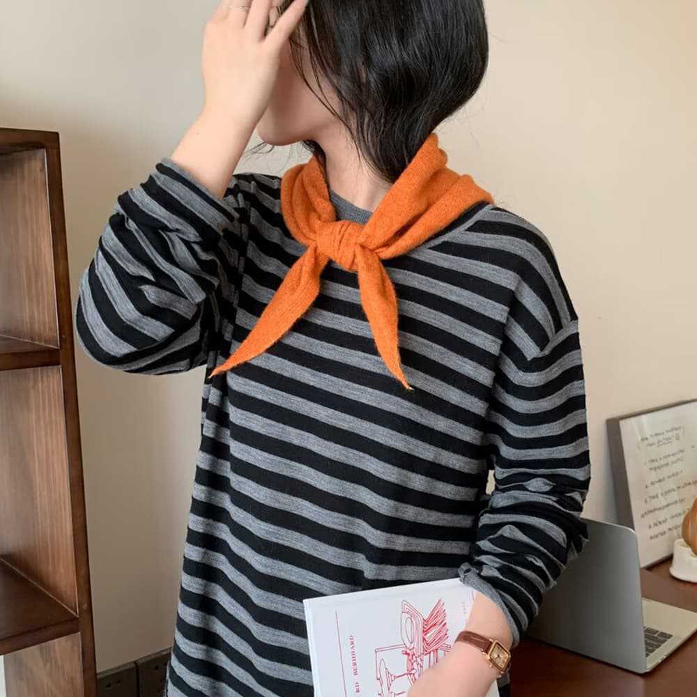 Однотонный многофункциональный вязаный шарф осенне-зимний треугольный шарф косынка термошаль вязаный шарф шарф для лица