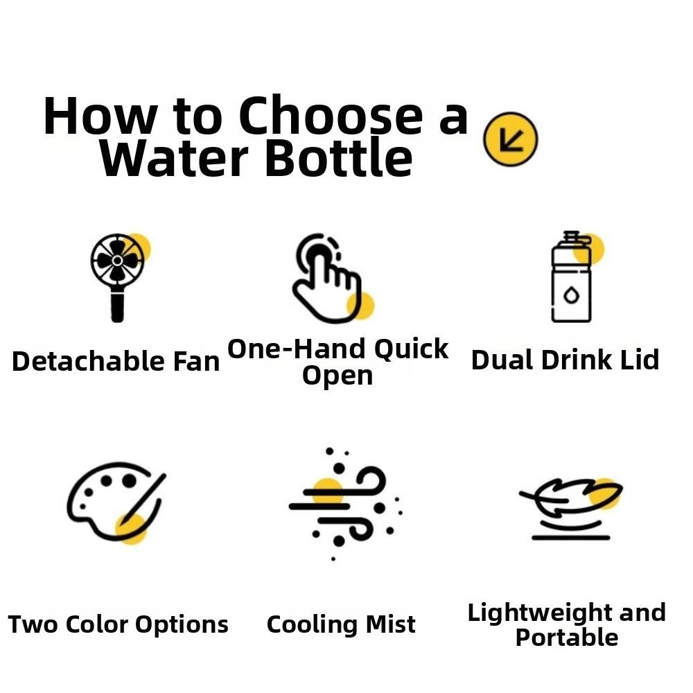 Detachable Fan Hydration Spray Fan Cup Leak-proof Summer Handheld Fan Cold Drink Water Cup Kids