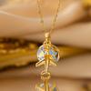 Elegant Full Zircon Copper Necklace Women Simple Exquisite Collarbone Chain Luxury Micro Inlaid Jewelry Gift