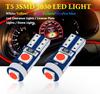10 шт. T5 LED W3W 3SMD 3030 Клиновидная лампа-индикатор предупреждения на приборной панели, лампочки для приборов CANbus, внутреннее освещение автомобиля