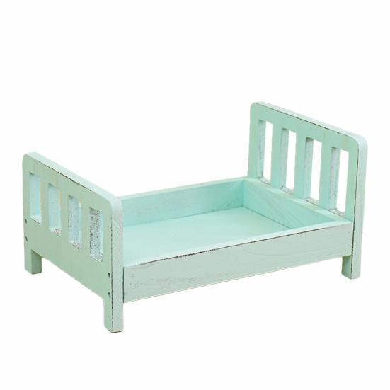 Детская кроватка для фотосъемки, съемный ретро-дизайн, деревянная гладкая поверхность, реквизит для кроватки для новорожденных для фото