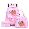 3Pcs/Set Chainsaw Man Kawaii Casual School Bag Colorful Backpack Set Girl with Lunch Bag for Women Student Teenager Rucksack Pencil Case