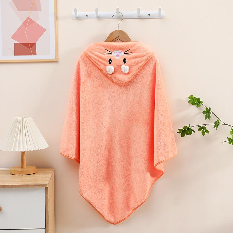 Hooded Quick-Dry Baby Bath Towel & Poncho for Newborns and Kids - Absorbent & Thickened Swaddle