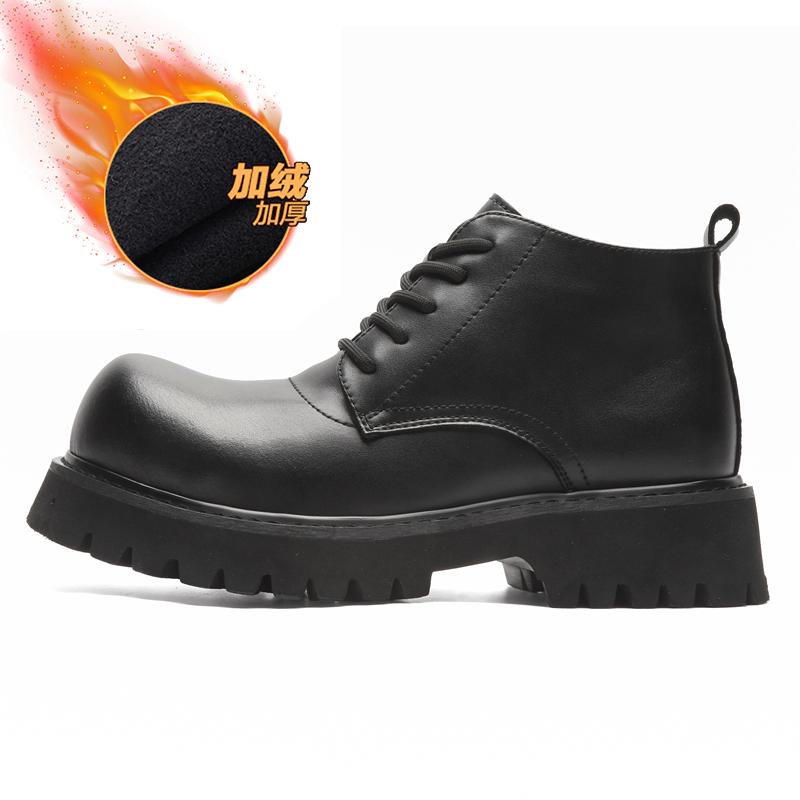 Fashion Leather Ankle Boots For Man Genuine Leather Big Size Boots High Quality Designer Formal Platform Casual Boots Fashion