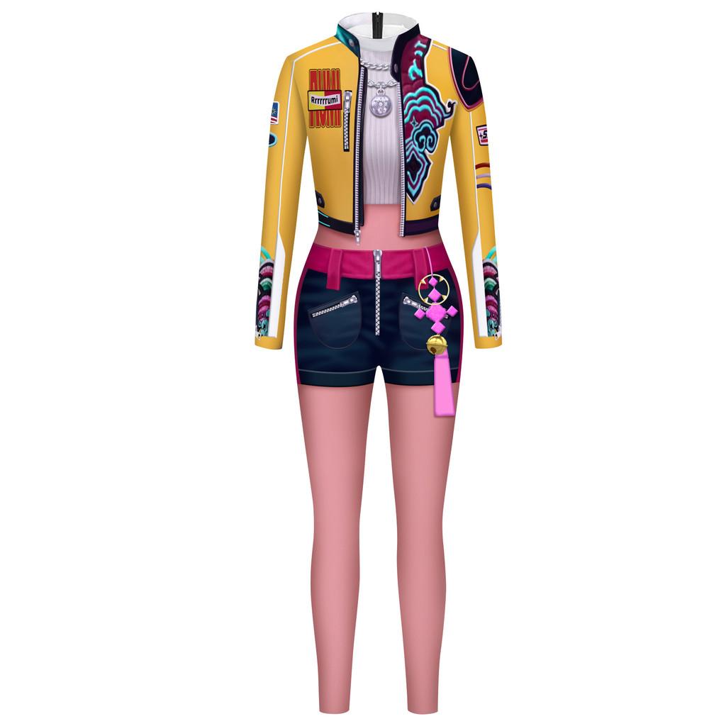 Взрослый комбинезон с принтом Rumi Mira Zoey для женщин, костюм для косплея на Хэллоуин, карнавальная вечеринка, сценический наряд для ролевых игр