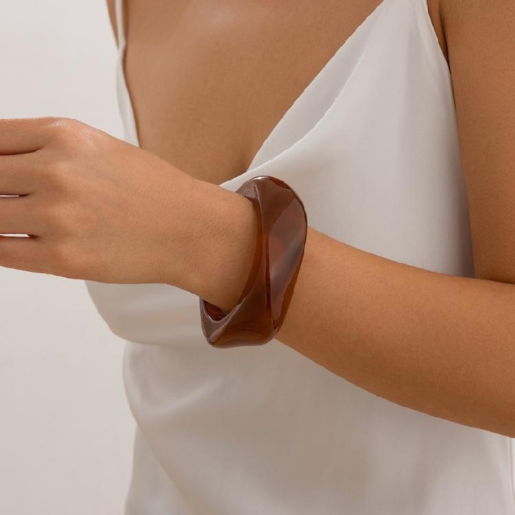 Заявление Акриловый Браслет Ювелирные Изделия Модный Акриловая Смола Браслет Ретро Вид Наручный Браслет Шарм для Любителей Моды