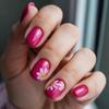 Fresh And Energetic Wearable Nails Rose Red Nails Small Daisy Short Manicure Nails Wearable Nails