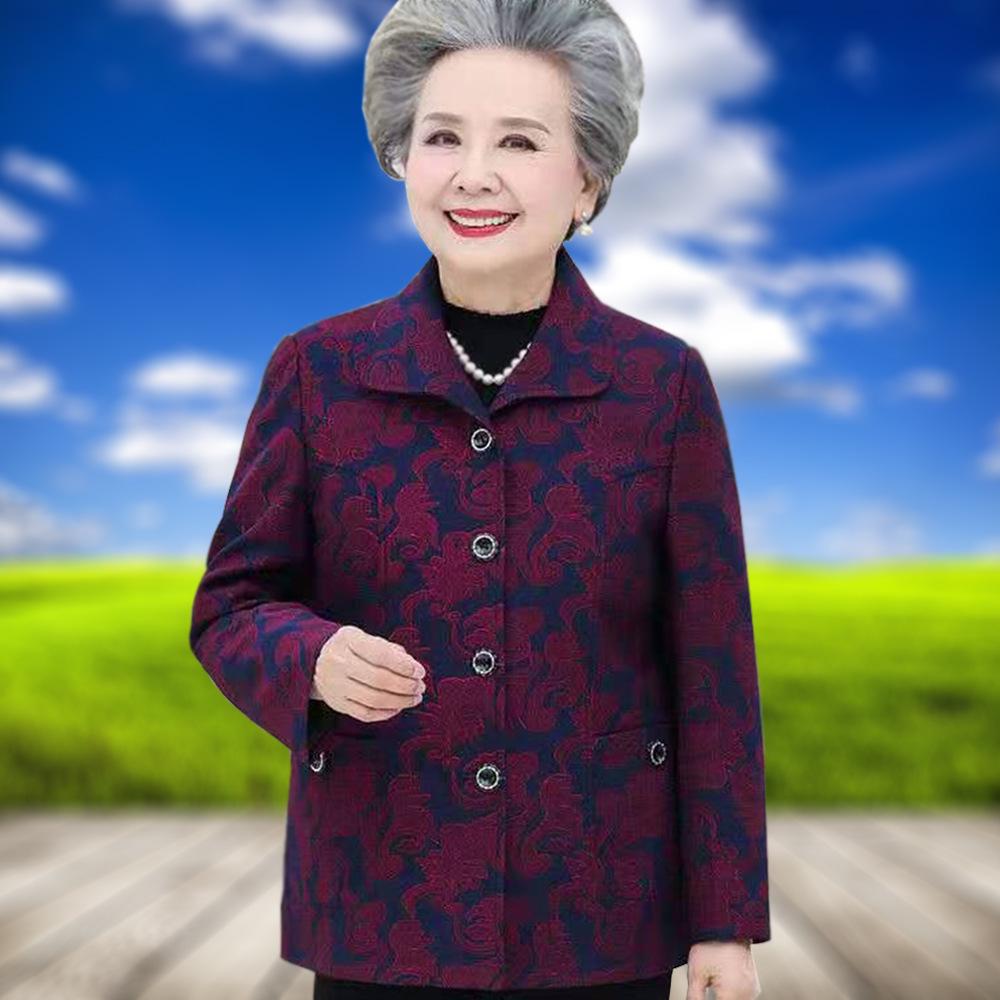 Легкая весенняя куртка в бабушкином стиле для женщин, возраст 60-80 лет – Идеальна для модных осенних топов для женщин среднего и пожилого возраста.