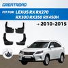 Автомобильные брызговики для LEXUS RX RX270 RX300 RX350 RX450H 2010-2015 Брызговики Брызговики