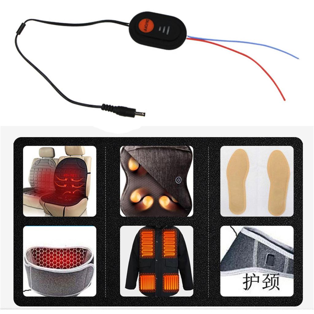 Силиконовый кнопочный переключатель, водонепроницаемый переключатель контроля температуры, жилет с подогревом, брюки, перчатки, контроллер температуры «сделай сам»