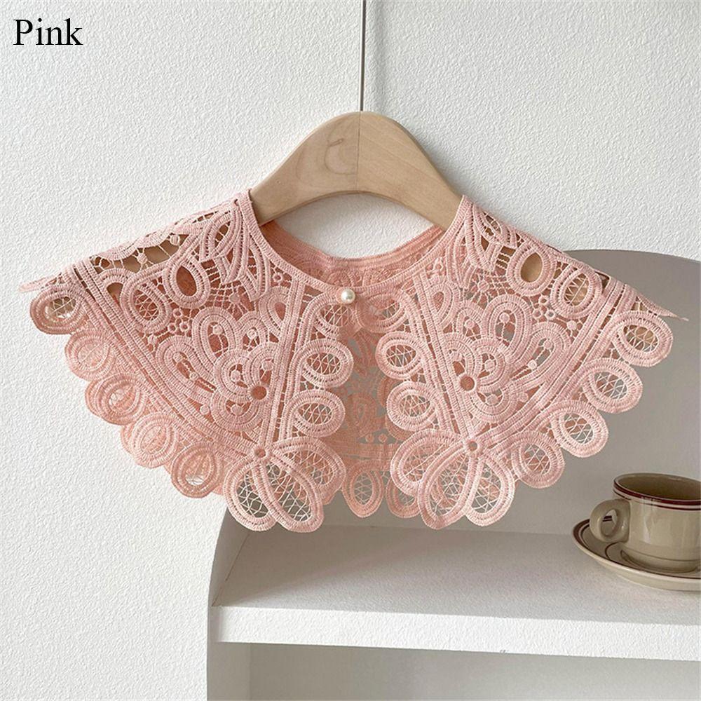 Crochet Detachable Collar Solid Color Clothes Accessories Casual Hollow Shawl Shirt