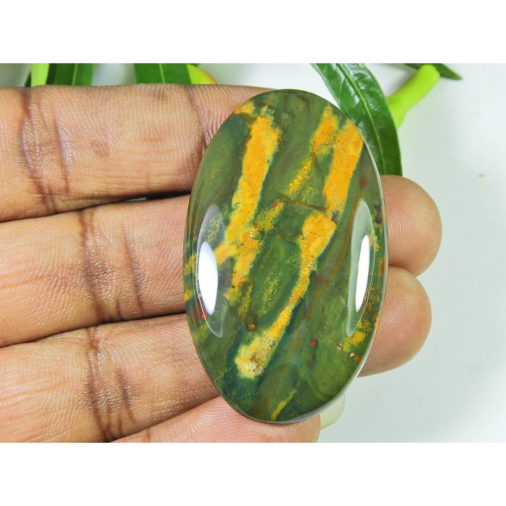 Affrican Red Natural Bloodstone Handmade Vintage Oval Gemstone 30X51X07MM SK-930