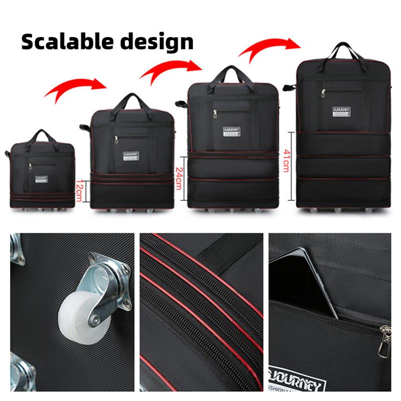 Дорожная сумка, сумка на колесиках, складной чемодан для багажа, многослойная сумка для хранения, дорожная сумка из ткани Оксфорд для переезда