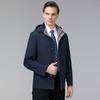 Деловой пиджак, мужская осенняя новая куртка среднего возраста, однотонное повседневное пальто с лацканами, плотный пиджак для руководителей
