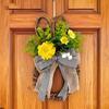 Spring Wreath for Front Door Rabbit Shaped Bowknot Garlands for Indoor or Outdoor Decoration Festival Party Supplies