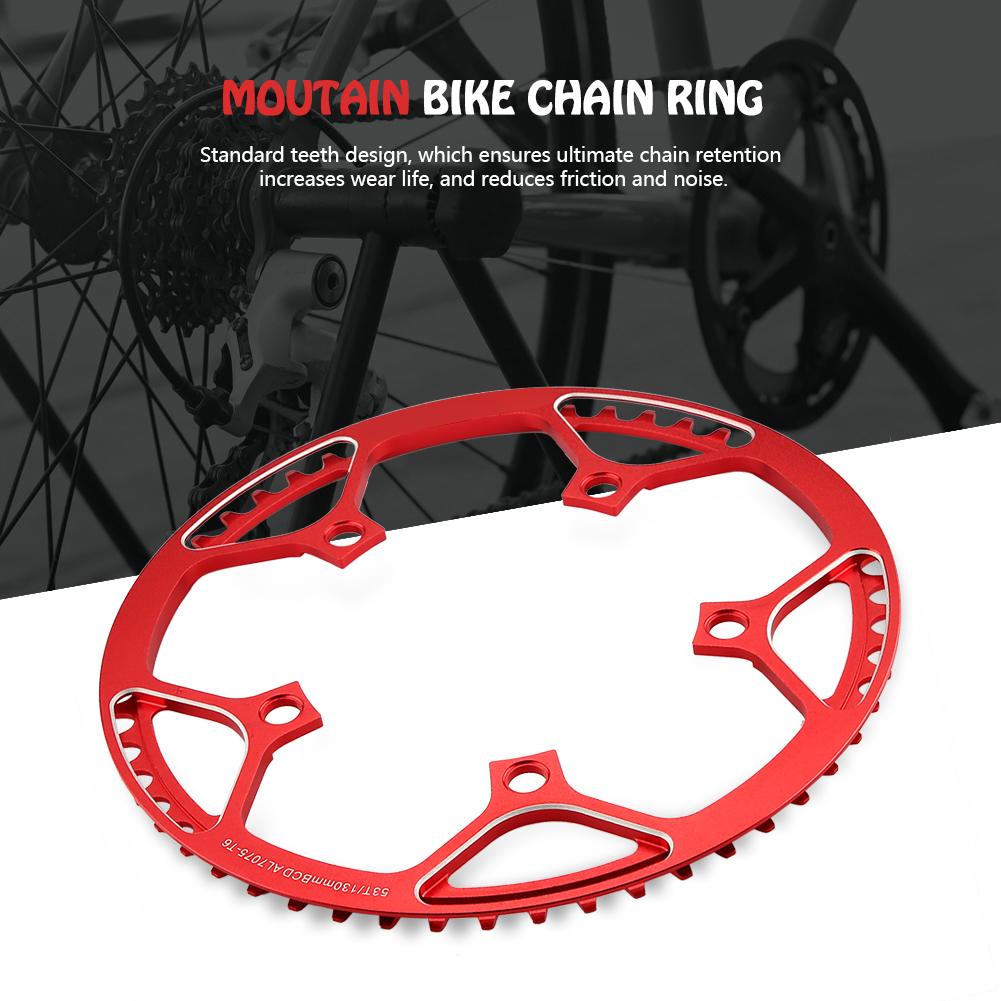  53T CNC Aluminum Alloy Mountain Bike Single Crank Chain   Repair Parts (Black)