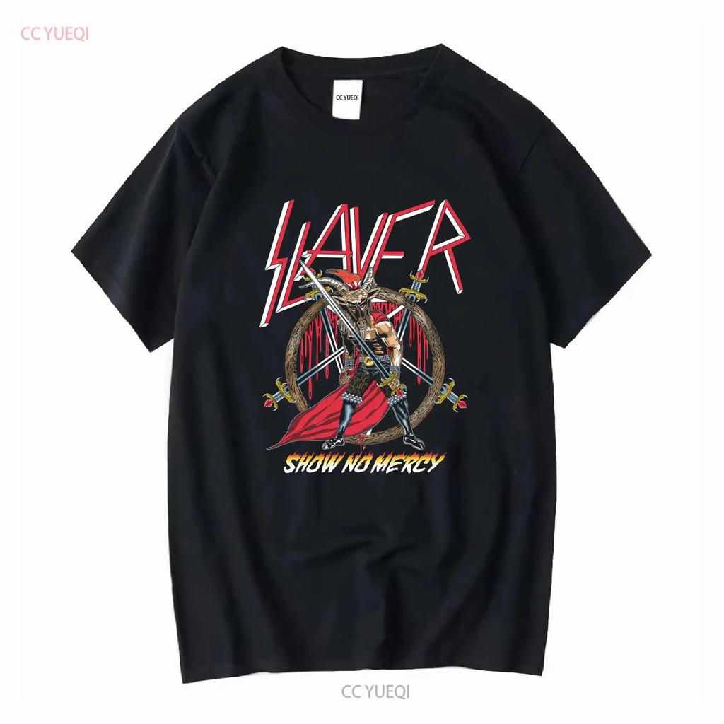 Slayer New Men's Show No Mercy T shirt Medium M Black shirts vintage Washed Comfortable Stylish Versatile fashion Soft homme