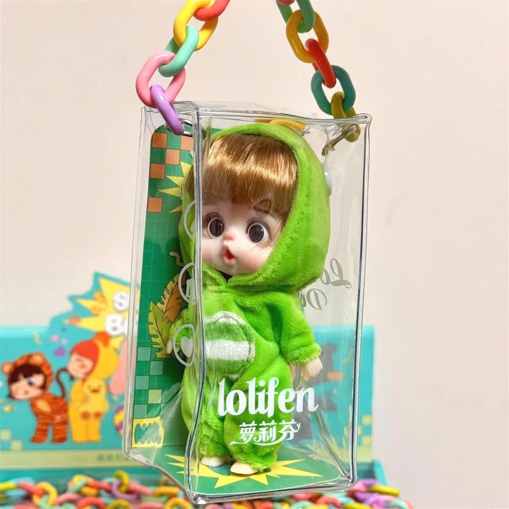 13см Мини-кукла BJD шарнирное тело Улыбающееся удивленное выражение Лица Куклы для девочек Серия Animal Dress Up Подарок для девочки Аниме SD