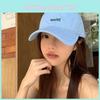 Trendy Blue Wide Brim Baseball Hat For Spring Casual Wear For All Face Shapes