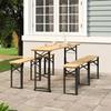 VidaXL Foldable Beer Table 170x50x75-105 Cm Solid Fir Wood 363114