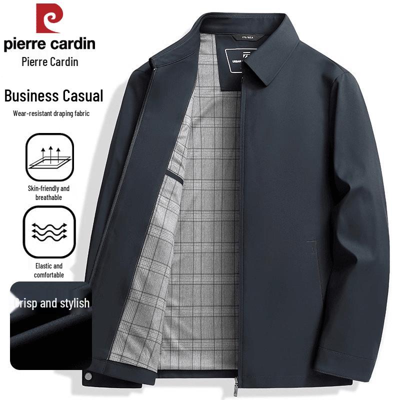 Pierre Cardin Men's Milk Silk Wrinkle-Free Business Casual Jacket
