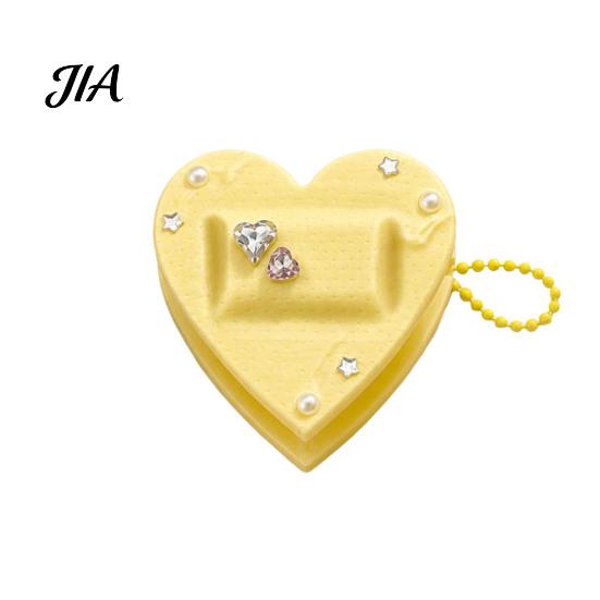 Earphone Case for Wired Headphones Heart Shape Earbud Organizer with Faux Diamonds, Portable Headphone Storage Cute Bag Charm Girls Holder Bags