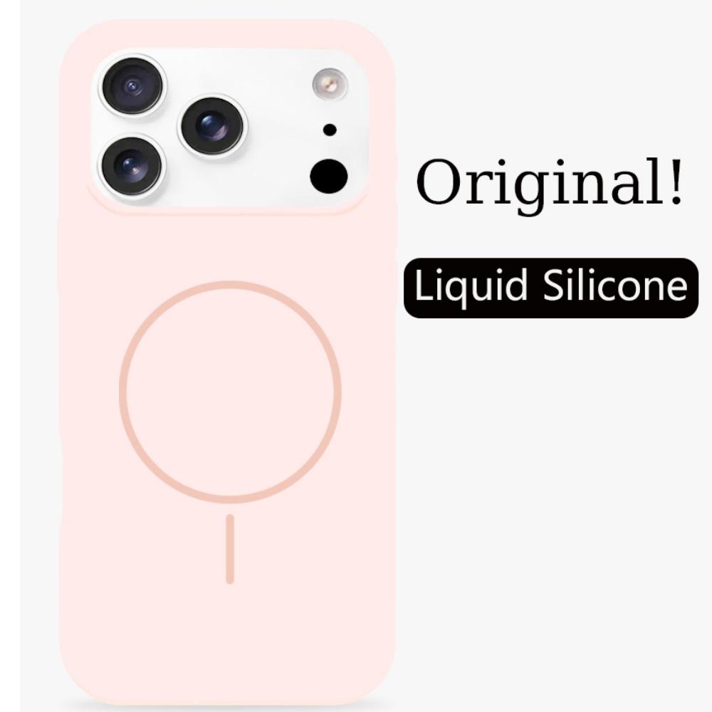 Высококачественный чехол из жидкого силикона Dopamine для IPhone 17 Air 16 15 14 Plus 13 12 Pro Max, с ощущением кожи, магнитный, для беспроводной зарядки, крышка