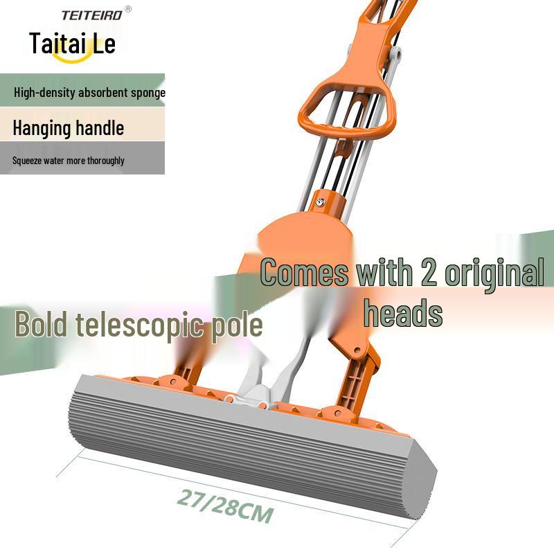 Швабра губчатая PVA складная Totole - Без рук, большая конструкция отжима для легкой уборки