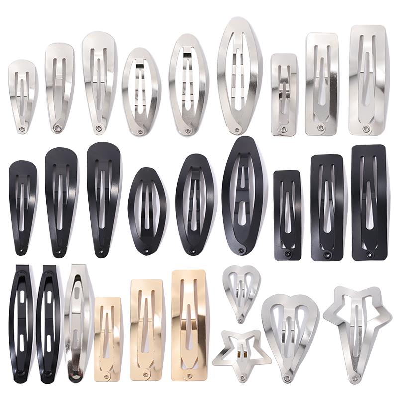 10/20/30pcs/set Women Silver Gold Black Waterdrop Shape Basic Alloy Hair Clips BB Hairpins Barrettes Fashion Hair Accessories