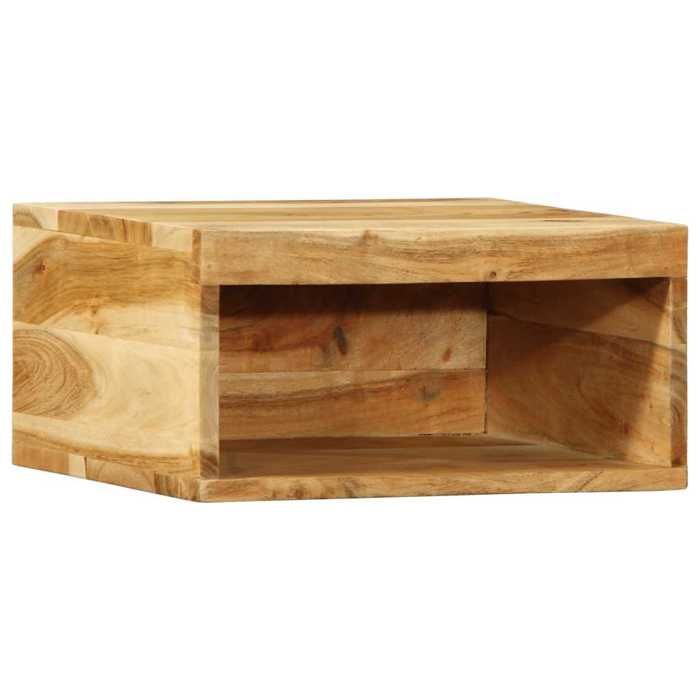 VidaXL Meuble TV mural 40x30x19 cm bois massif d'acacia, meuble média, meuble latéral, centre de divertissement, meuble 4017469