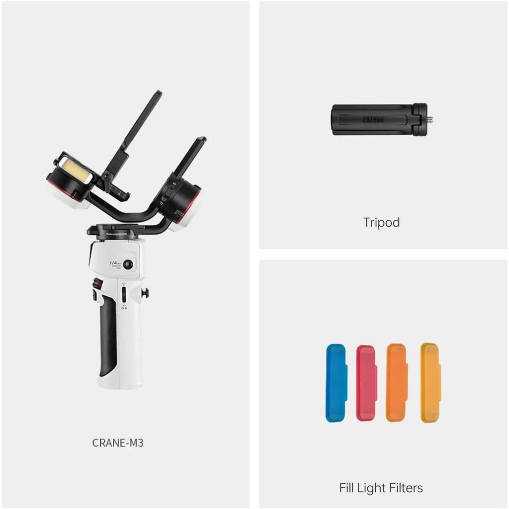 Zhiyun Crane M3 Ручной стабилизатор-подвес для беззеркальных камер, смартфонов, камер GoPro, 3-осевой,
