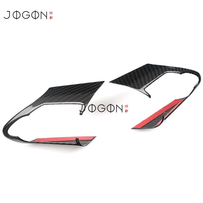 Real Dry Carbon Fiber Car Interior Steering Wheel Button Strip Cover Trim Accessories For Toyota Corolla GR 2024 2025
