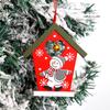 Adorable European And American Style Wooden Christmas Cottage Hangings With Santa And Snowman Designs