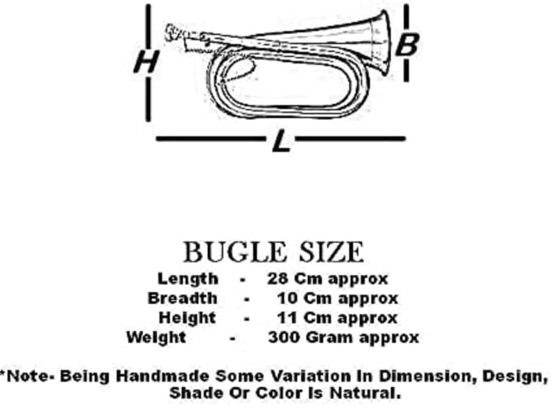Nickel Silver Bugle with Nickel Mouthpiece | Traditional Indian Wind Musical Instrument