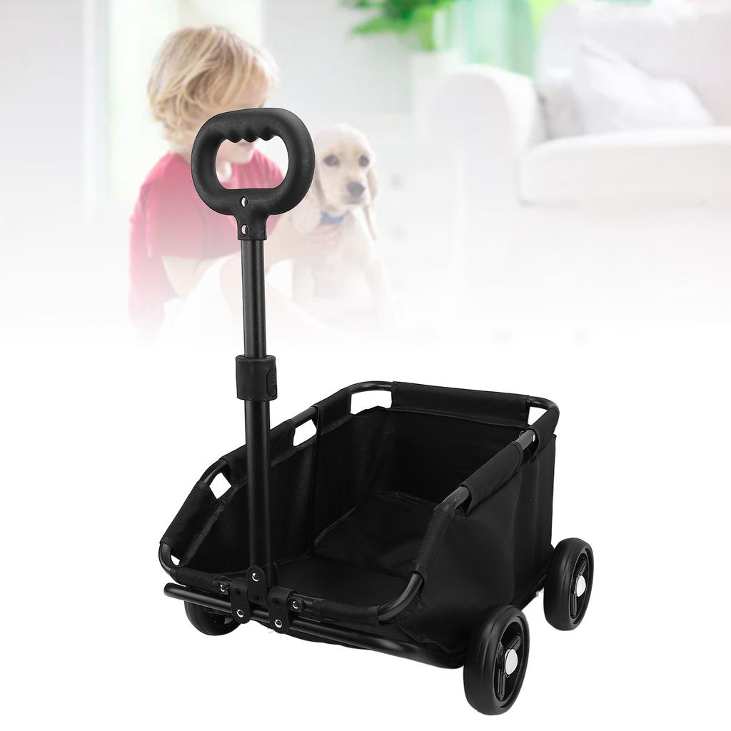 Коляска для собак Углеродистая сталь 15,43 Грузоподъемность Легкая Складная Переноска для животных на колесах Дорожная тележка для питомцев