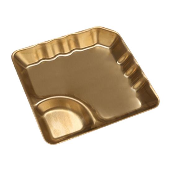 Поднос для закусок из нержавеющей стали с миской для макания, полированный дизайн, поднос для сэндвичей, суши, чипсов, пельменей, салатов