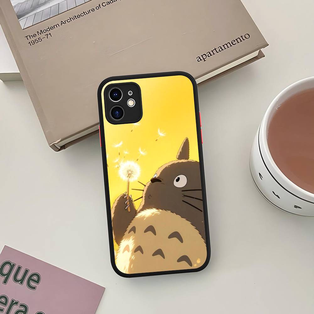 Милый Чехол-Тотторо Для iPhone 16 15 14 Plus 15 13 12 11 Pro Max X XS MAX Матовый Чехол