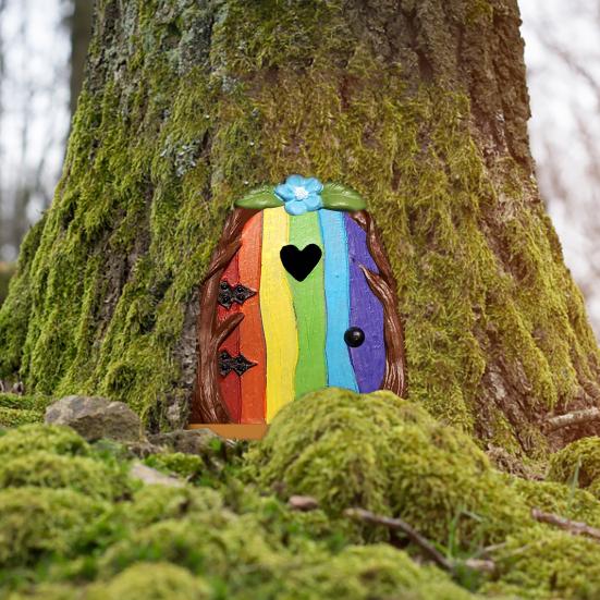 Деревянные сказочные ворота, садовые сказочные двери, миниатюрные аксессуары, гладкие края, реалистичное миниатюрное украшение для сказочной двери