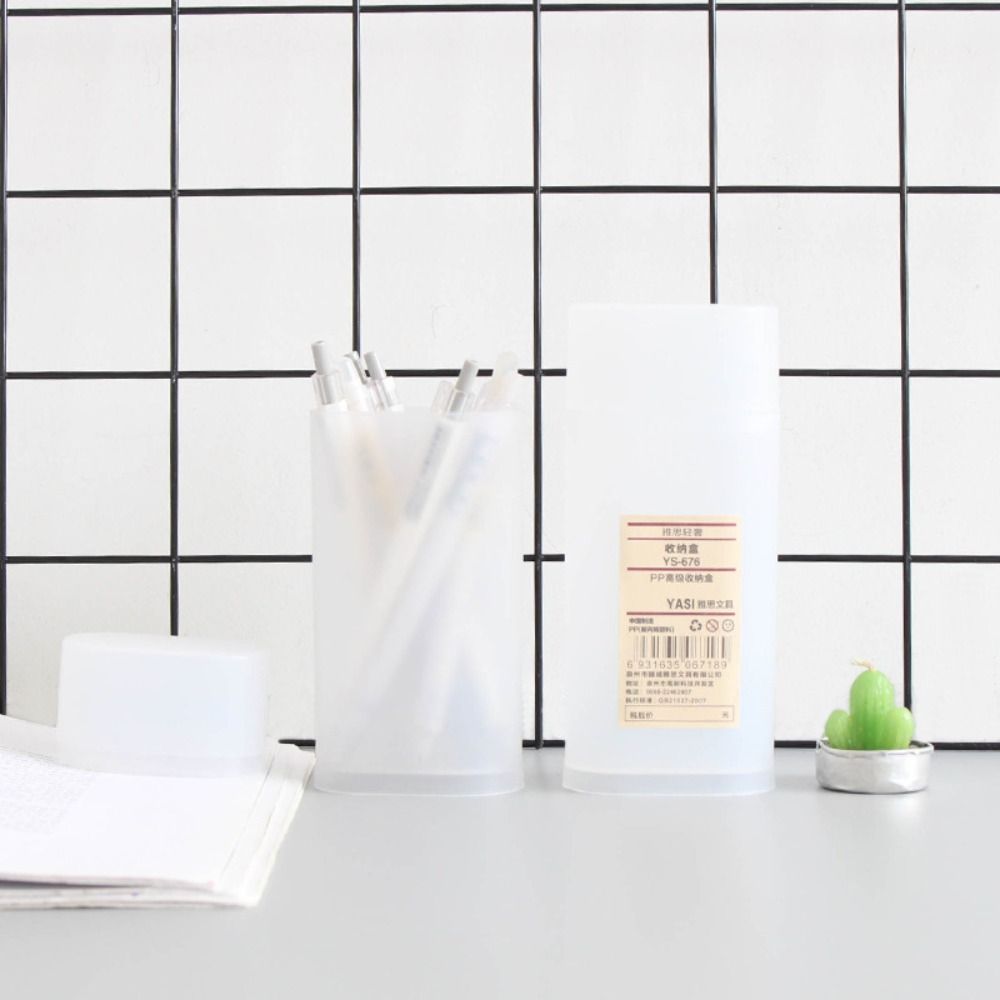 Detachable Pen Holder Translucent Makeup Brush Box Multifunctional Student Stationery  Desktop