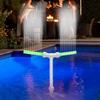 Фонтан для бассейна, фонтан-разбрызгиватель для бассейна, светящийся в темноте, с двумя форсунками высокого давления, охладитель, регулируемая высота распыления.