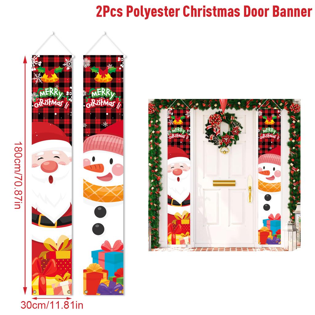 Christmas Snowman Door Curtain Banner Merry Christmas Decorations For Home 2025 Navidad Kerst Natal Noel Xmas Decor New Year