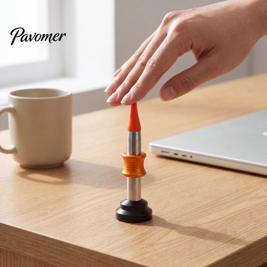 Classroom Sensory Tools Stress Relief Bouncing Desk Toy, One-Hand Operation Push-Down Rebound Action Fidget Toy Press with Pop-Up Action, for