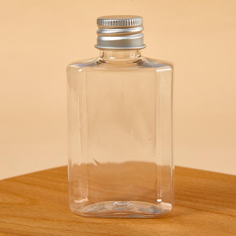 5/10Pcs 80Ml Empty Bottle Clear Pet With Aluminum Screw Cap And Plug Cosmetic Container Travel Portable Lotion Cream Clear Tube