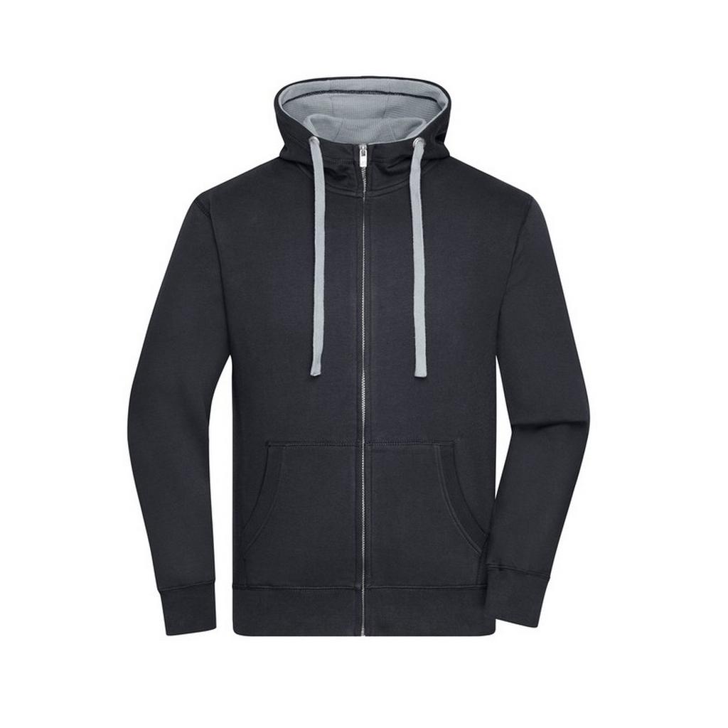 James and Nicholson Mens Lifestyle Full Zip Hoodie