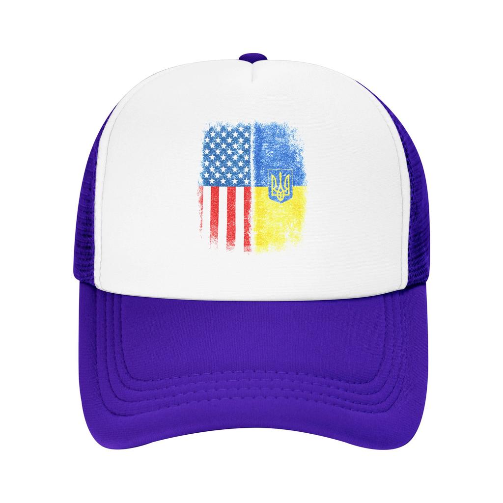 Украинский Американский Флаг Украина Флаг Герб Трезубец США Повседневные Солнцезащитные Шляпы Унисекс Охотничья Бейсболка Летняя Мода Кепка Тракер